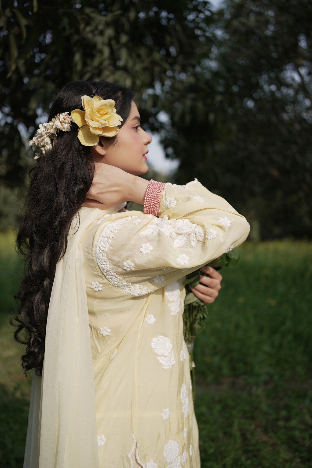 Masakali Butter Yellow Farshi Shalwar Kurta Set