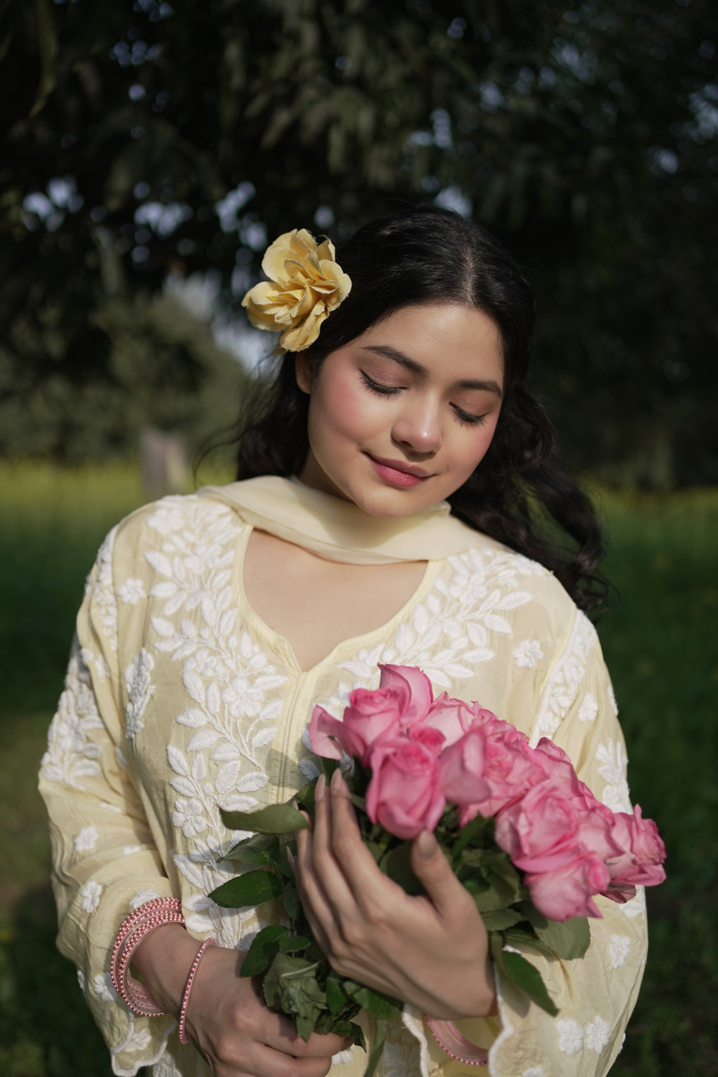 Masakali Butter Yellow Farshi Shalwar Kurta Set